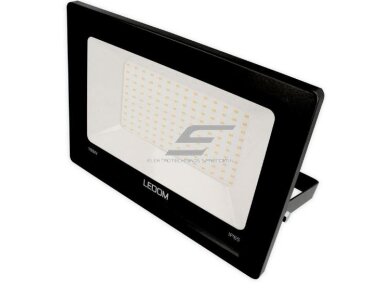 LED lauko teritorijos prožektorius | 100W | 230V | 4000K | 8000lm | IP65 | SMD | juodas | LEDOM LED lauko teritorijos prožektorius | 100W | 230V | 4000K | 8000lm | IP65 | SMD | juodas | LEDOM