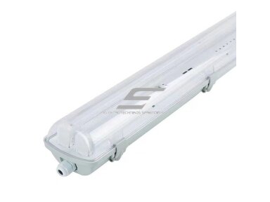 Hermetinis korpusas LED lempoms | garažų tipo | T8 | 2x36W | 230V | 1260x115x90mm | virštinkinis | IP65 | SW06236 | 206000114350