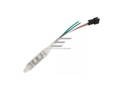 LED skaitmeninių juostų vienos spalvos valdiklis | 5-24VDC | WS2811 | su išorinio jungiklio kontaktais LED skaitmeninių juostų vienos spalvos valdiklis | 5-24VDC | WS2811 | su išorinio jungiklio kontaktais