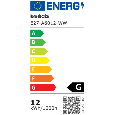 LED bulb E27 | 12W | 3000K | 1050lm | A60 | 270° | 230V | CRI≥80 | 25,000h | Ø60x110 mm | 4779041466101 LED bulb E27 | 12W | 3000K | 1050lm | A60 | 270° | 230V | CRI≥80 | 25,000h | Ø60x110 mm | 4779041466101