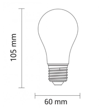 LED spuldze E27 | 6 W | 2700 K | 630 lm | 300° | 60 × 106 mm | dimmējama | IP20 | Optonica SP6-A6 LED spuldze E27 | 6 W | 2700 K | 630 lm | 300° | 60 × 106 mm | dimmējama | IP20 | Optonica SP6-A6