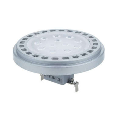 Directional LED bulb G53 Optonica SP15-A3 | disc-shaped | 15 W | 4500 K | 1050 lm | 30° | 111 × 58 mm | silver | IP20 Directional LED bulb G53 Optonica SP15-A3 | disc-shaped | 15 W | 4500 K | 1050 lm | 30° | 111 × 58 mm | silver | IP20