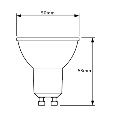 LED spuldze GU10 | 5W | 4000K | 410lm | stikla | LED line