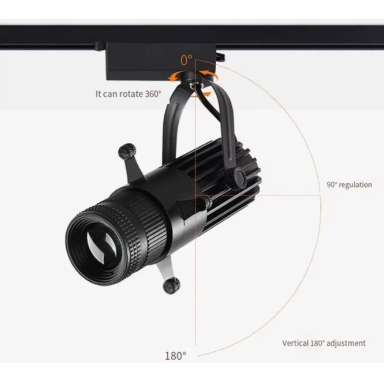 LED virziena griestu gaismeklis | COB | 15 W | 240 lm | regulējams leņķis | dimmējams | 3500 K | melns | IP44 | alumīnijs