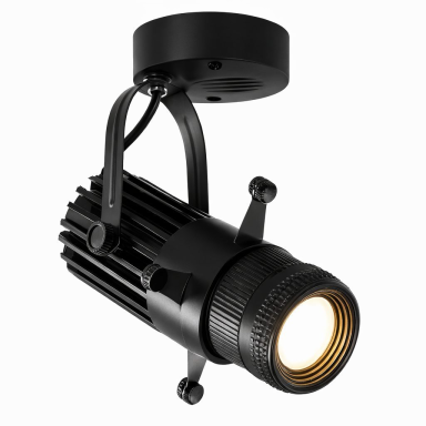 LED virziena griestu gaismeklis | COB | 10 W | 240 lm | regulējams leņķis | dimmējams | 3500 K | melns | IP44 | alumīnijs