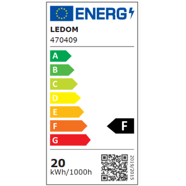 LED āra teritorijas prožektors | 20W | 230V | 4000K | 1600lm | IP65 | SMD | melns | LEDOM | 5907777470409
