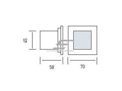 LED prevencinis įleidžiamas šviestuvas | 0,9W | 230V | mėlynos šviesos | 46lm | 70x70x58mm | narkotinių medžiagų prevencijai | IP54 | Horoz | HL951L BLUE | 8699303411563 1
