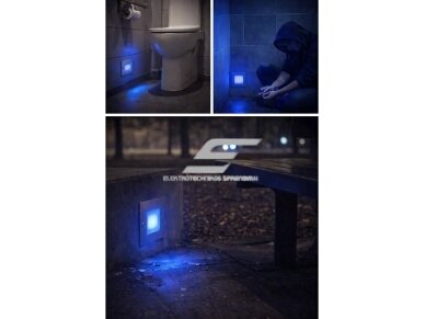 LED prevencinis įleidžiamas šviestuvas | 1,2W | 230V | mėlynos šviesos | 60lm | 110x45x58mm | narkotinių medžiagų prevencijai | IP54 | Horoz | HL954L BLUE | 8699303411624 2 LED prevencinis įleidžiamas šviestuvas | 1,2W | 230V | mėlynos šviesos | 60lm | 110x45x58mm | narkotinių medžiagų prevencijai | IP54 | Horoz | HL954L BLUE | 8699303411624 2