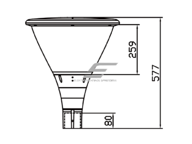 LED parko šviestuvas 60W | 230V | 4000K | 9000lm | IP66 | juodas | Nolina 4