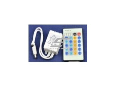 LED IR pritemdymo valdiklis | dimeris | 30-72W | 12-24VDC | WW-CW -10 | ant laido | 24 klavišų pulteliu | 4779041464459 LED IR pritemdymo valdiklis | dimeris | 30-72W | 12-24VDC | WW-CW -10 | ant laido | 24 klavišų pulteliu | 4779041464459