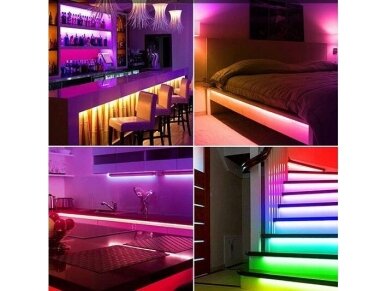 LED juostos komplektas su Wi-Fi valdikliu ir maitinimo šaltiniu | 24W | 5VDC | RGB | 10m | Smart Life | TUYA | Gosund | SL3 | 6972391282324 1