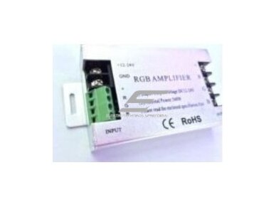 LED RGB juostų stiprintuvas | 12-24VDC | 3 kanalai | virštinkinis | Amp-5