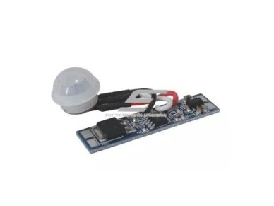 LED juostos judesio jutiklis | PIR | 12-24VDC | 96-192W | 8A | 55x10mm | baltas | montuojamas į profilį | PROF-DIM-PIR | 1021227350005