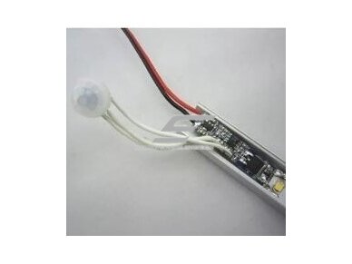 LED juostos judesio jutiklis | PIR | 12-24VDC | 96-192W | 8A | 55x10mm | baltas | montuojamas į profilį | PROF-DIM-PIR | 1021227350005