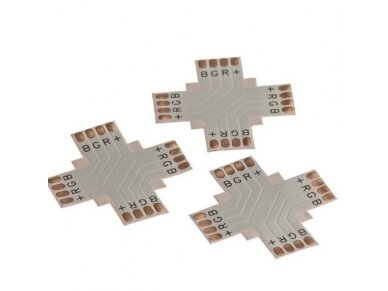Kontaktas | jungtis LED RGB juostai | 12V | 4pin | 10mm | H tipo | lankstus Kontaktas | jungtis LED RGB juostai | 12V | 4pin | 10mm | H tipo | lankstus