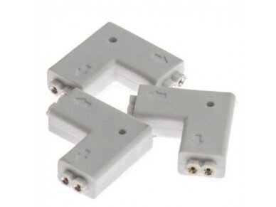 Kontaktas | jungtis LED juostai | 12V | 2pin | 8mm | L tipo | tvirtas Kontaktas | jungtis LED juostai | 12V | 2pin | 8mm | L tipo | tvirtas