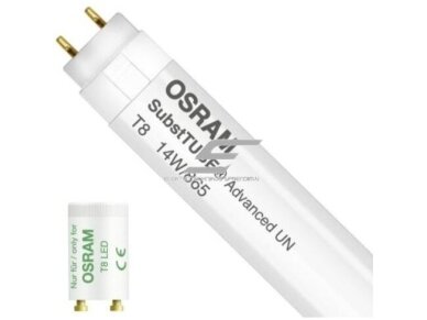 LED lempa T8 | G13 | 14W | 6500K | 575lm | 120cm | analogas (36W liuminescensinė lempa) | 5m garantija | OSRAM | 4058075611856 1