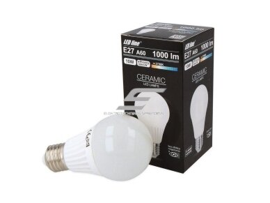 LED lemputė E27 | 10W | 4000K | 1000lm | A60 | keramikinis korpusas | CERAMIC | LED line | 5901583241727 LED lemputė E27 | 10W | 4000K | 1000lm | A60 | keramikinis korpusas | CERAMIC | LED line | 5901583241727