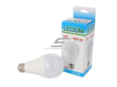LED lemputė E27 | 15W | 3000K | 1515lm | A65 | LEDOM | 5901583247422 LED lemputė E27 | 15W | 3000K | 1515lm | A65 | LEDOM | 5901583247422