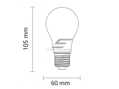 LED lemputė E27 | 6W | 2700K | 630 lm | 300° | 60 x 106 mm | dimeriuojama | IP20 | Optonica SP6-A6 1 LED lemputė E27 | 6W | 2700K | 630 lm | 300° | 60 x 106 mm | dimeriuojama | IP20 | Optonica SP6-A6 1