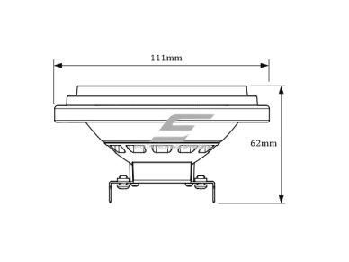LED lemputė G53 | AR111 | 11W | 2700K | 560lm | 12VAC | 24° | Philips | 8718696514887 2