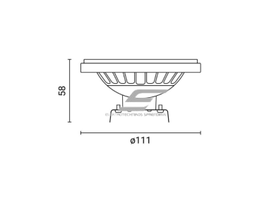 Kryptinė LED lemputė G53 Optonica SP15-A3 | disko formos | 12 W | 4500 K | 960 lm | 30° | 111 × 58 mm | sidabrinė | IP20  2