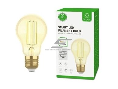 Išmani Filament LED lemputė | E27 | 4,9W | 230V | 2700K-6500K | 470lm | Wi-Fi | TUYA | Smart Life | WOOX | R5137 | 8435606714938 1