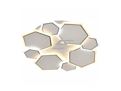 LED lubų šviestuvas | 68W | CCT 3000K/4000K/6000K | 5100lm | nuotolinis valdymas | 480 x 60mm | pilkos/juodos spalvos | IP20 | Optonica PD68-A7