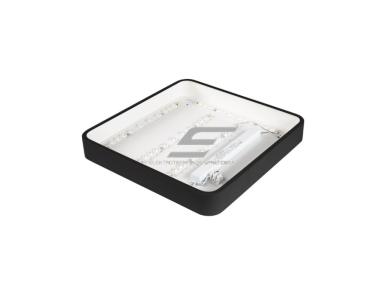 LED lubų šviestuvas | kvadratinis | 30W | 3000K | 2250lm | 380 x 380 mm | virštinkinis | juodas | IP20 | Optonica PD30-A2  1