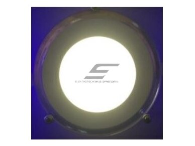 LED panelė | 15+3W | 230V | 2500-3000K + mėlyna šviesa | 55-65lm/W | Ø180x20mm | dalinai įleidžiama | IP20 | POWERSETI
