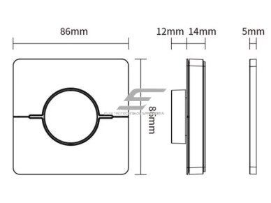 Belaidis LED apšvietimo pritemdymo valdiklis | dimeris | ryškumo ir spalvinės temperatūros valdymas | CCT | 86x86mm | 4 zonos | 2,4GHz | juodas 4