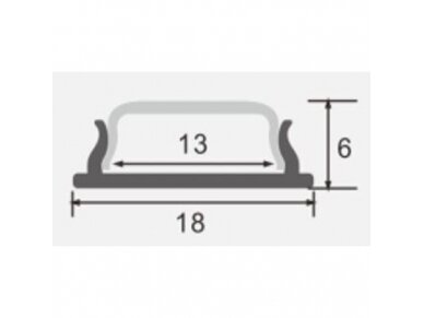 Profilis LED juostai | 3m | virštinkinis | 4772124004870 1