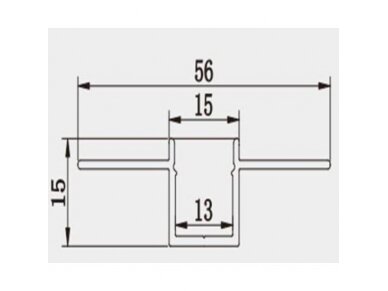 Profilis LED juostai | M-tipo | 3m | tinkuojamas (po tinku, gipsu) | 4772124005051 1