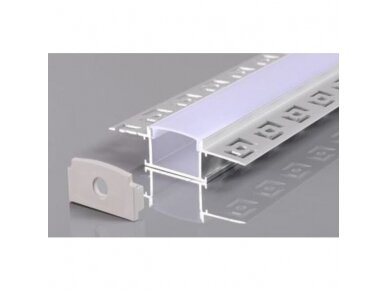 Profilis LED juostai | P-tipo | 3m | tinkuojamas (po tinku, gipsu) | 4772124005105