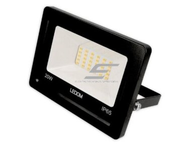 LED lauko teritorijos prožektorius | 20W | 230V | 4000K | 1600lm | IP65 | SMD | juodas | LEDOM | 5907777470409 LED lauko teritorijos prožektorius | 20W | 230V | 4000K | 1600lm | IP65 | SMD | juodas | LEDOM | 5907777470409