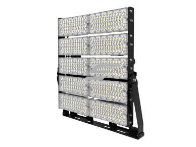 LED prožektorius | 1200W | 180000lm | 3000K | 667x133x597mm | IP66 | aliuminis korpusas | profesionaliam lauko apšvietimui