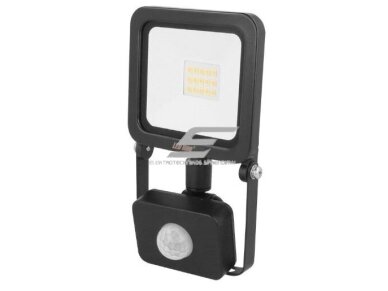 LED lauko teritorijos prožektorius su judesio jutikliu | 10W | 230V | 4000K | 800lm | IP65 | juodas | LED LINE | PHOTON | 5907777470447