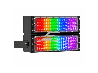 LED RGB prožektorius | 500W | DMX valdymas | 192x3W | IP65 | AC 100–277V | 20°–90° | dimeriuojamas | lauko, fasadų ir architektūriniam apšvietimui