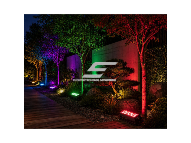 LED RGB prožektorius | 50W | 2740lm | IP65 | AC100–277V | nuotolinis valdymas | 60°/90° | lauko ir vidaus dekoratyviniam apšvietimui 4 LED RGB prožektorius | 50W | 2740lm | IP65 | AC100–277V | nuotolinis valdymas | 60°/90° | lauko ir vidaus dekoratyviniam apšvietimui 4