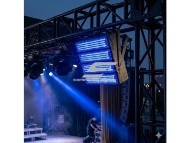 LED RGB prožektorius | 1000W | DMX valdymas | 384x3W | IP65 | AC 100–277V | 20°–90° | dimeriuojamas | lauko, fasadų ir architektūriniam apšvietimui  4