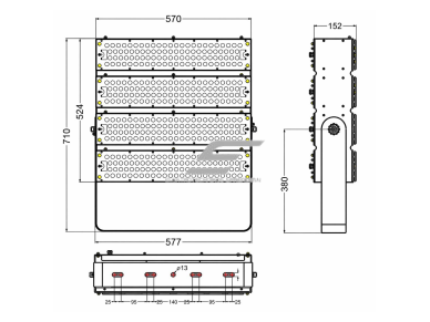 LED RGB prožektorius | 1000W | DMX valdymas | 384x3W | IP65 | AC 100–277V | 20°–90° | dimeriuojamas | lauko, fasadų ir architektūriniam apšvietimui 3 LED RGB prožektorius | 1000W | DMX valdymas | 384x3W | IP65 | AC 100–277V | 20°–90° | dimeriuojamas | lauko, fasadų ir architektūriniam apšvietimui 3
