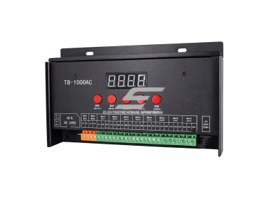 Programuojamas LED juostų valdiklis T8000AC | 8 kanalai | spalvoti efektai | WS2815 / WS2812B | 220V | iki 8192 pikselių Programuojamas LED juostų valdiklis T8000AC | 8 kanalai | spalvoti efektai | WS2815 / WS2812B | 220V | iki 8192 pikselių