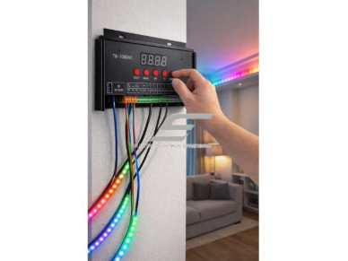 Programuojamas LED juostų valdiklis T8000AC | 8 kanalai | spalvoti efektai | WS2815 / WS2812B | 220V | iki 8192 pikselių 3 Programuojamas LED juostų valdiklis T8000AC | 8 kanalai | spalvoti efektai | WS2815 / WS2812B | 220V | iki 8192 pikselių 3