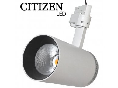 LED šviestuvas ant bėgelio | nukreipiamo spindulio | 40W | 230V | 3000K | 3200lm | Ø100x180mm IP20 | CITIZEN | BRASCO | Track light LED LED šviestuvas ant bėgelio | nukreipiamo spindulio | 40W | 230V | 3000K | 3200lm | Ø100x180mm IP20 | CITIZEN | BRASCO | Track light LED