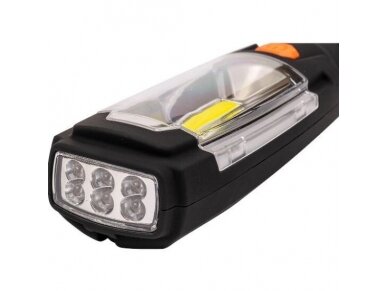 LED darbinis žibintuvėlis | prožektorius | 3W + 6xLED | 220lm | su baterijomis | kompaktiškas | nešiojamas | magnetinis | Richmann | C6816 | 5906741668163