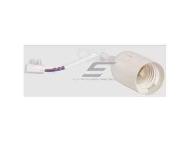 Lemputės lizdas | plastikinis | su laidu | tiesus | E27 | 4A | IP20 | EPP14-04-01-K01 | 4606056361995 Lemputės lizdas | plastikinis | su laidu | tiesus | E27 | 4A | IP20 | EPP14-04-01-K01 | 4606056361995