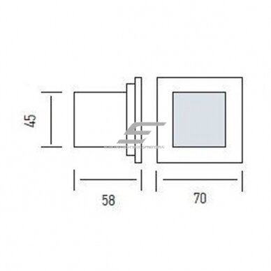 LED ennetav süvistatav valgusti | 0,9W | 230V | sinine valgus | 46lm | 70x70x58mm | narkootiliste ainete tarvitamise ennetamiseks | IP54 | Horoz | HL951L BLUE | 8699303411563 1