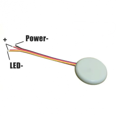 LED lentes mikroviļņu radara kustības sensors | 3,7-24VDC | 5A | 5,8GHz | balts
