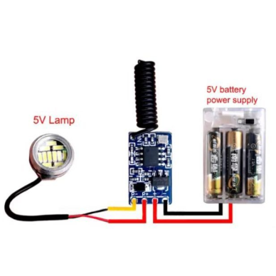 Wireless LED and equipment remote control switch | 3.5-20V | 433MHz | black 2 Wireless LED and equipment remote control switch | 3.5-20V | 433MHz | black 2