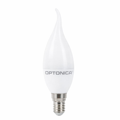 LED spuldze E14 | sveces forma | 5.5W | 2700K | 450lm | 200° | 37 x 125 mm | balta | IP20 | Optonica SP6-A8 LED spuldze E14 | sveces forma | 5.5W | 2700K | 450lm | 200° | 37 x 125 mm | balta | IP20 | Optonica SP6-A8